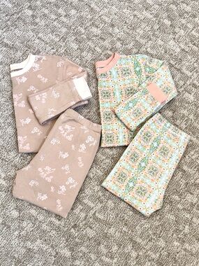 Burt's Bees Girls’ Spring Floral Organic Pajama Bundle—8Y